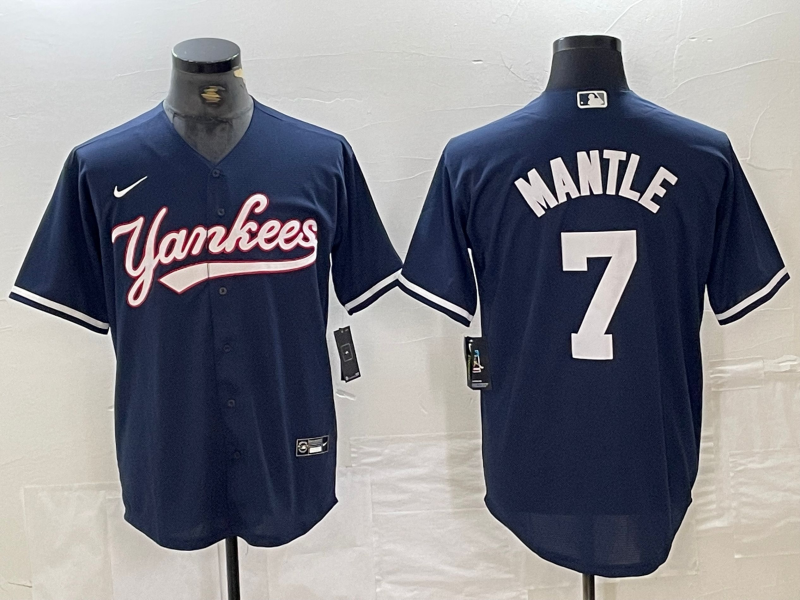 Men's New York Yankees Mickey Mantle #7 Navy Limited Jersey